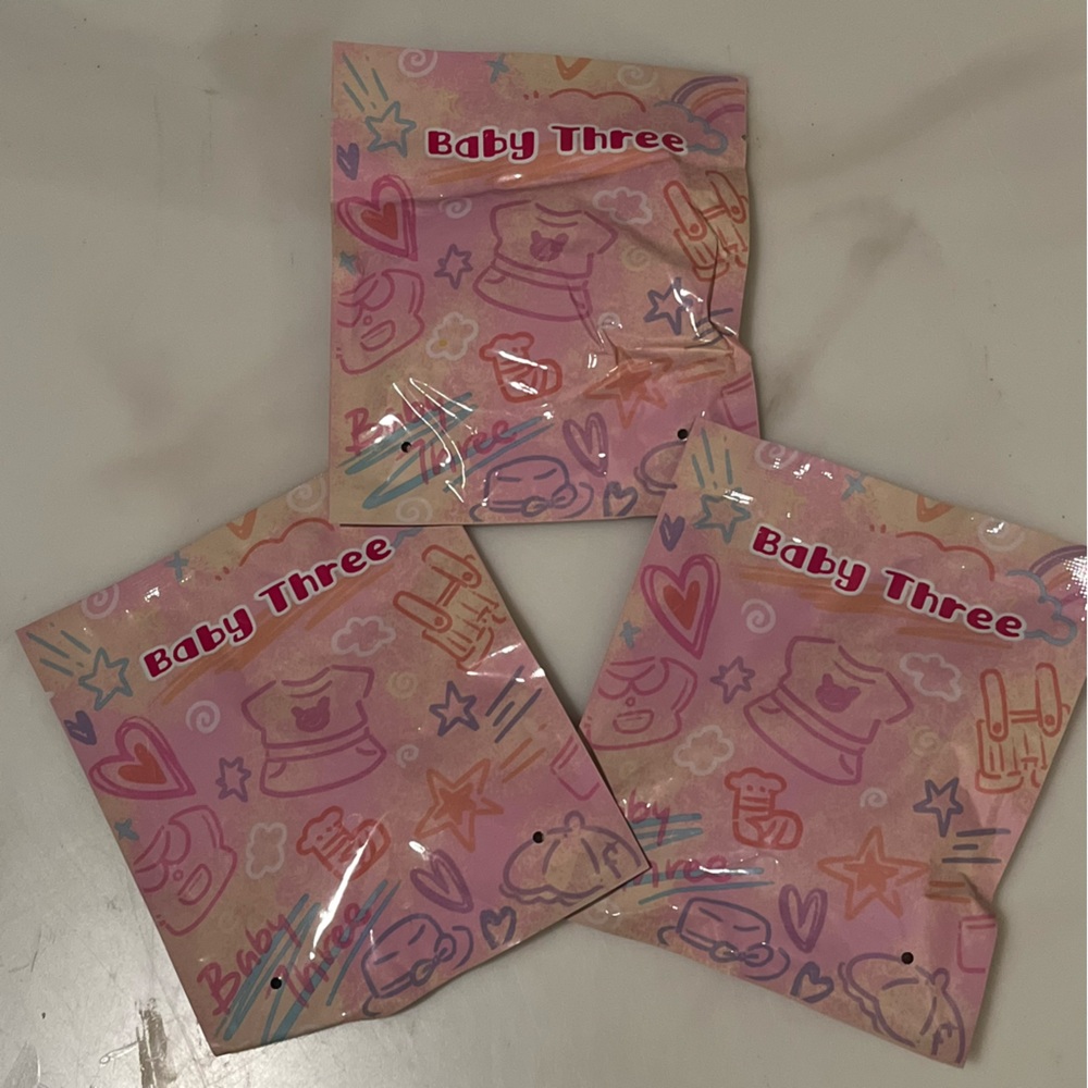 NEW! BABY THREE—3 Mystery Pouches